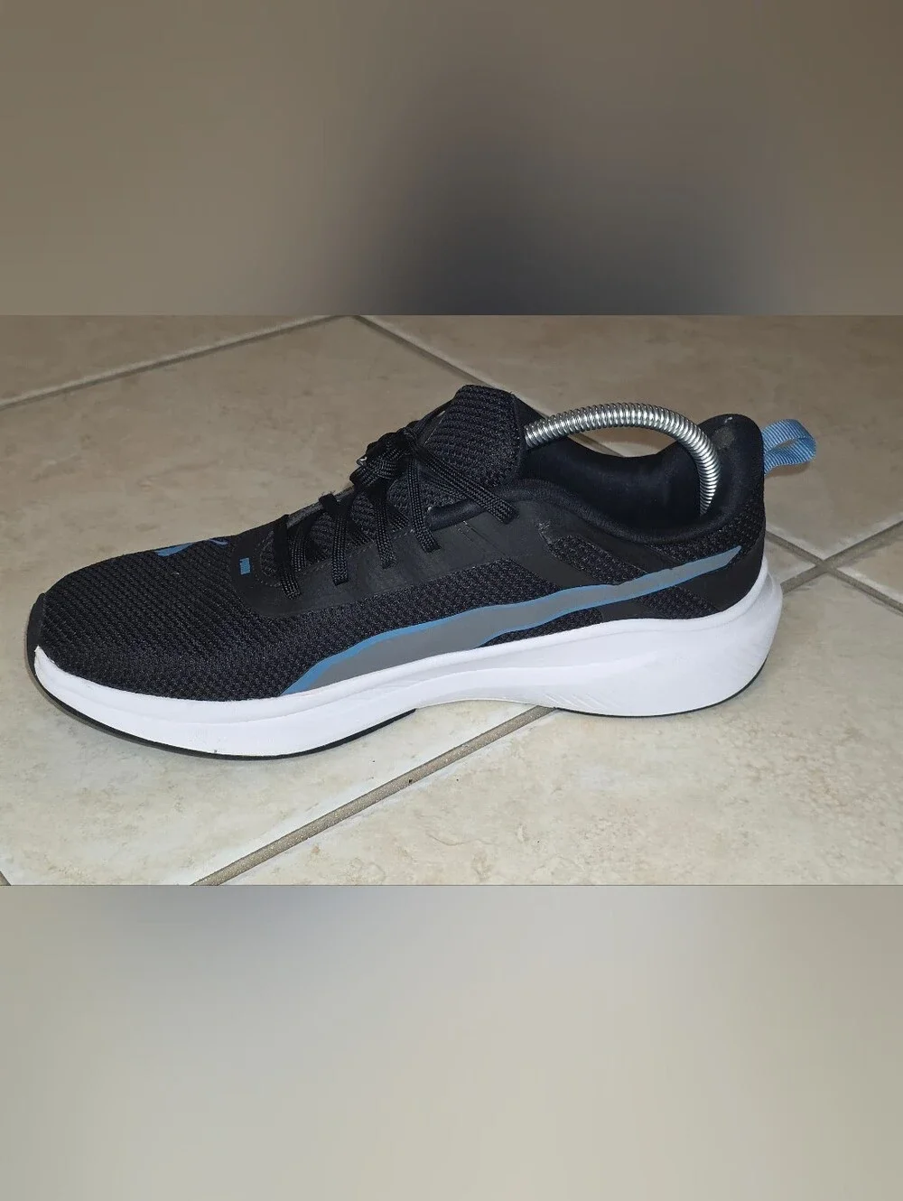 PUMA Mens Black & Blue Lightweight Running Shoe Size 11